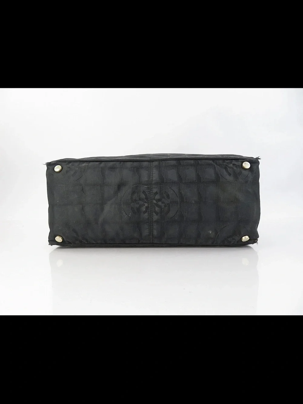CHANEL Black Quilted Logo Tote - Picture 5 of 16